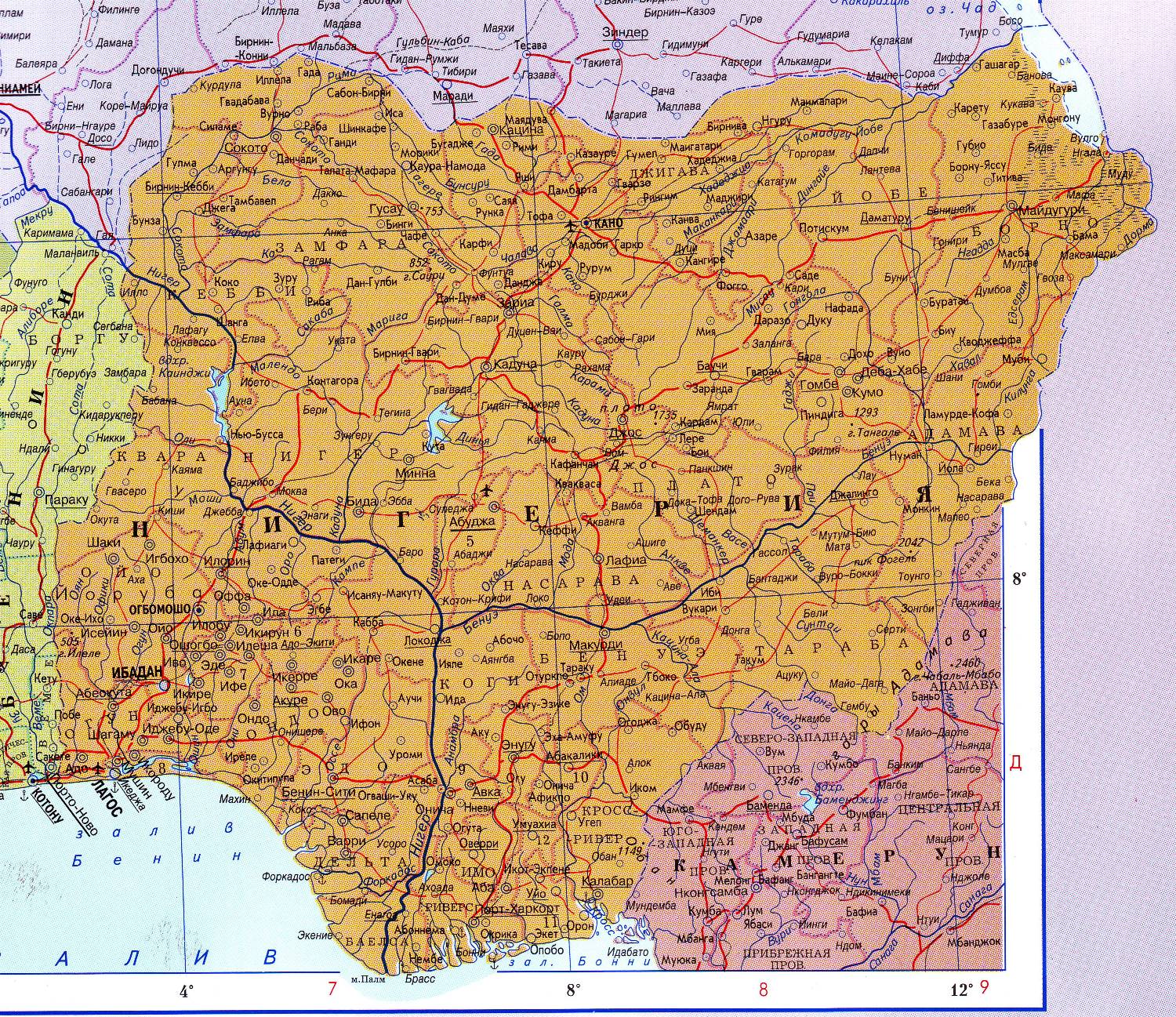Gect.ru. Политические карты Нигерии