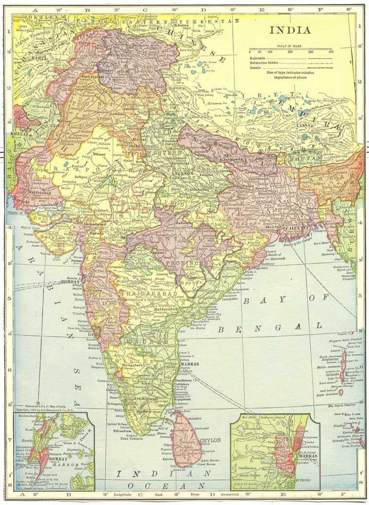 Карта индии на русском языке с городами и штатами подробная
